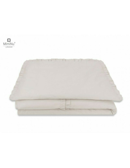 BN-6426972010795,MimiNu - Set lenjerie patut 5 piese, Cu volanase, Cu pilota si perna, Din bumbac certificat Oeko Tex Standard 1