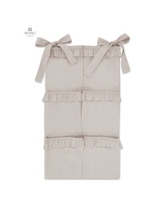 BN-6426972010863,MimiNu - Organizator pentru patut, Din bumbac certificat Oeko Tex Standard 100, Cu 6 compartimente, Cu doua pan