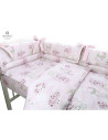 BN-6426972010948,MimiNu - Set lenjerie patut 5 piese, Cu pilota si perna, Din bumbac certificat Oeko Tex Standard 100, Pentru pa