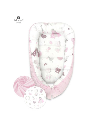 BN-6426972011006,MimiNu - Cosulet bebelus pentru dormit, Baby Cocoon 75x55 cm, Husa 100% bumbac, Din bumbac certificat Oeko Tex 