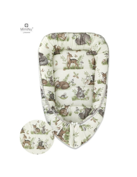 BN-6426972011174,MimiNu - Cosulet bebelus pentru dormit, Baby Cocoon 75x55 cm, Husa 100% bumbac, Din bumbac certificat Oeko Tex 