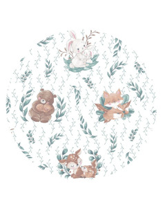 BN-6426972011228,MimiNu - Halat de baie cu urechi 6 - 36 luni, Moale, Cu buzunare, Cu cordon, Din bumbac si thermo fleece, Mater 2