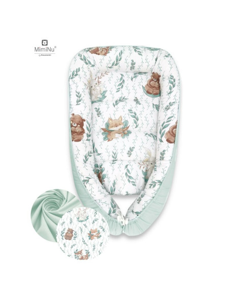 BN-6426972011266,MimiNu - Cosulet bebelus pentru dormit, Baby Cocoon 75x55 cm, Husa 100% bumbac, Din bumbac certificat Oeko Tex 