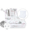 BN-6426972011280,MimiNu - Set lenjerie patut 5 piese, Cu pilota si perna, Din bumbac certificat Oeko Tex Standard 100, Pentru pa