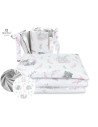 BN-6426972011280,MimiNu - Set lenjerie patut 5 piese, Cu pilota si perna, Din bumbac certificat Oeko Tex Standard 100, Pentru pa