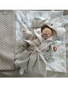BN-6426972011433,MimiNu - Halat de baie cu urechi 6 - 36 luni, Moale, Cu buzunare, Cu cordon, Din bumbac si thermo fleece, Mater