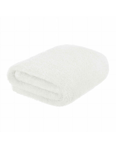 BN-BOC0106,Bocioland - Paturica pufoasa pentru copii, Din fleece, Dimensiune mare 80 x 100 cm, Ecru