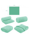 BN-BOC0109,Bocioland - Paturica pufoasa pentru copii, Din fleece, Dimensiune mare 80 x 100 cm, Mint