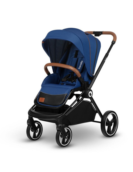 BN-LO-MIKA_2IN1_BLUE_NAVY,Lionelo - Carucior Mika, 2 in 1, Cadru din aluminiu, Cu landou intarit si salteluta moale, Reversibil,