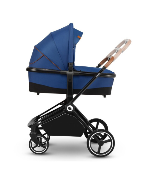 BN-LO-MIKA_2IN1_BLUE_NAVY,Lionelo - Carucior Mika, 2 in 1, Cadru din aluminiu, Cu landou intarit si salteluta moale, Reversibil,