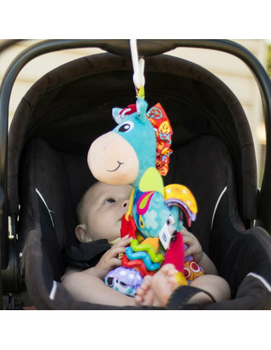 BN-816456,Jucarie mare pentru carucior, scoica auto si patut, Cu jucarie de dentitie, Cu sunete, Activity Friend Clip Clop, 39 c