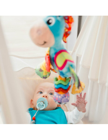 BN-816456,Jucarie mare pentru carucior, scoica auto si patut, Cu jucarie de dentitie, Cu sunete, Activity Friend Clip Clop, 39 c