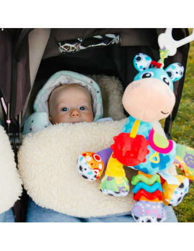BN-816456,Jucarie mare pentru carucior, scoica auto si patut, Cu jucarie de dentitie, Cu sunete, Activity Friend Clip Clop, 39 c