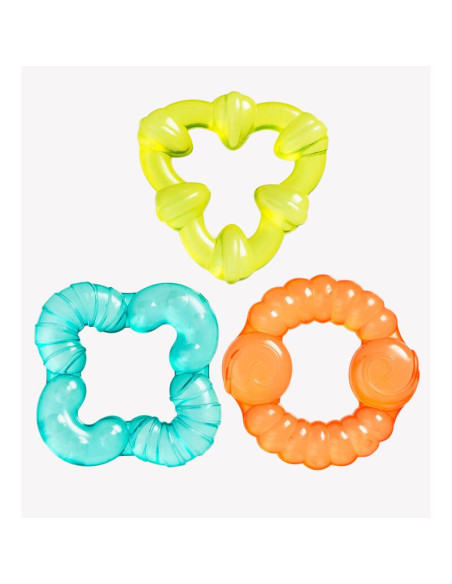 BN-636031,Jucarii de dentitie cu apa, Set 3 piese, Bumpy Gums, Playgro, Multicolor