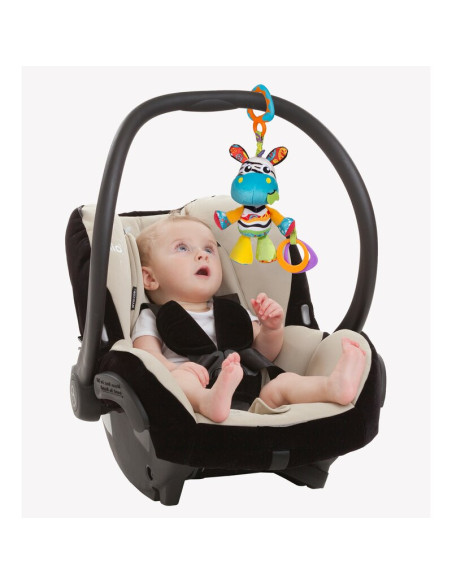 BN-730623,Jucarie pentru carucior, scoica auto si patut, Cu jucarie de dentitie, Zoe Zebra Munchimal, 32 cm, Playgro