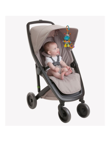 BN-730623,Jucarie pentru carucior, scoica auto si patut, Cu jucarie de dentitie, Zoe Zebra Munchimal, 32 cm, Playgro