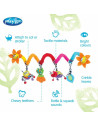 BN-06828,Spirala cu jucarii multifunctionale pentru carucior, scoica auto si patut, Cu jucarie de dentitie, Amazing Garden Twirl