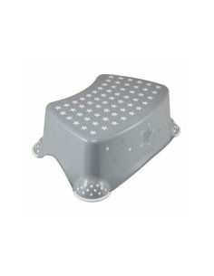 45000,Inaltator de baie antiderapant, Stars, Cu baza antialunecare, 40.5 x 28.5 x 14 cm, Keeeper, Grey