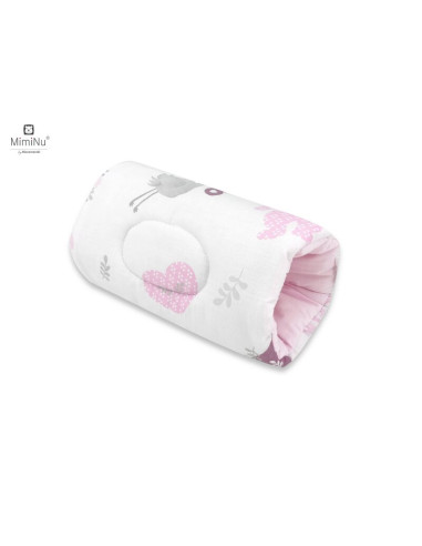 BN-6426972011891,MimiNu - Perna pentru alaptat tip manson, Din bumbac certificat Oeko Tex Standard 100, 25 cm, Baby Shower Pink