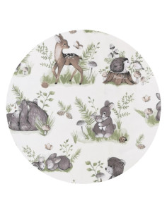 BN-6426972011914,MimiNu - Perna pentru alaptat tip manson, Din bumbac certificat Oeko Tex Standard 100, 25 cm, Calm Forest Natur 2