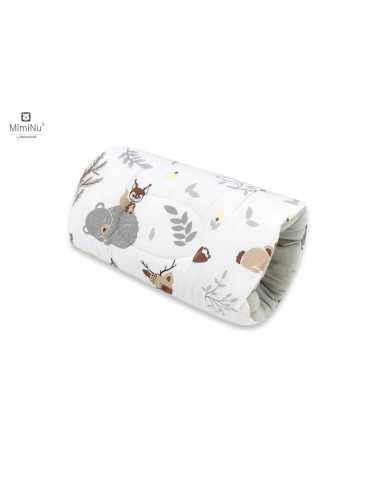BN-6426972011938,MimiNu - Perna pentru alaptat tip manson, Din bumbac certificat Oeko Tex Standard 100, 25 cm, Forest Friends Be