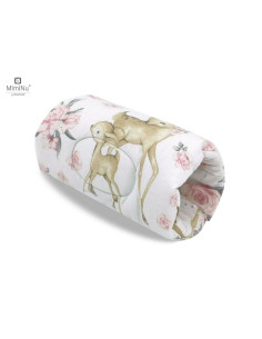 BN-6426972011969,MimiNu - Perna pentru alaptat tip manson, Din bumbac certificat Oeko Tex Standard 100, 25 cm, Sweet Deer Pink