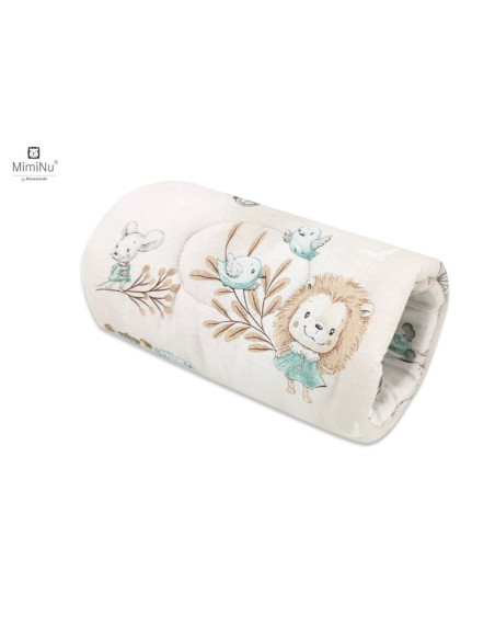 BN-6426972011976,MimiNu - Perna pentru alaptat tip manson, Din bumbac certificat Oeko Tex Standard 100, 25 cm, Zoo on Bikes Nuga