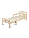 BN-YAPPYGROW_NATURAL,Patut extensibil YappyGrow din lemn de mesteacan, Cu bariere de protectie, De la 1.5 ani pana la 18 ani, Ya