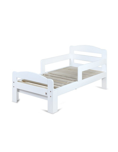 BN-YAPPYGROW_WHITE,Patut extensibil YappyGrow din lemn de mesteacan, Cu bariere de protectie, De la 1.5 ani pana la 18 ani, Yapp