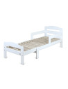 BN-YAPPYGROW_WHITE,Patut extensibil YappyGrow din lemn de mesteacan, Cu bariere de protectie, De la 1.5 ani pana la 18 ani, Yapp