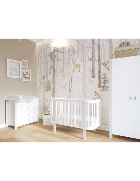 BN-YAPPYETUDE_GREY,Patut cu laterala culisanta si inclinare unghiulara YappyEtude din lemn de fag, YappyKids, 120x60 cm, Gri