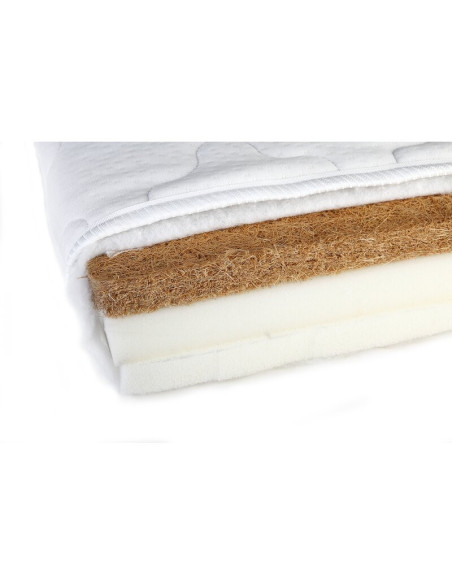 BN-YAPPYMEMORY_II_160X80,Saltea ortopedica pentru patut YappyMemory II din sisal, cocos si spuma de memorie, Cu husa cu Aloe ver