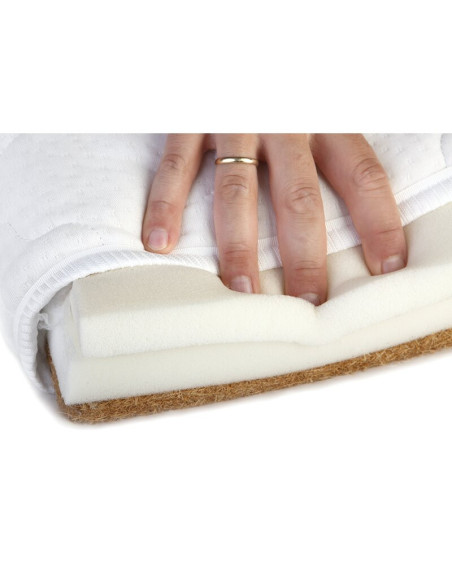 BN-YAPPYMEMORY_II_160X80,Saltea ortopedica pentru patut YappyMemory II din sisal, cocos si spuma de memorie, Cu husa cu Aloe ver