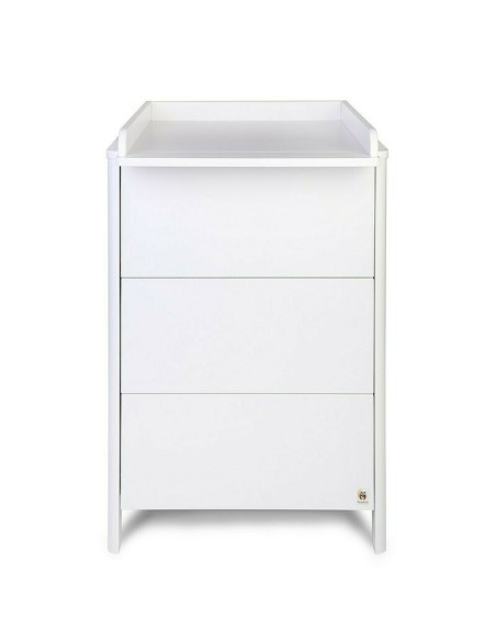 BN-YAPPYMOVE+MINI_WHITE,Pachet Patut cu sistem de leganare, laterala culisanta, sertar YappyMove din lemn de fag si Comoda de in