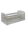 BN-YAPPYLUX+DRESSERCLASSIC_GREY,Pachet Patut junior cu sertar compartimentat YappyLux din lemn si Comoda de infasat YappyClassic