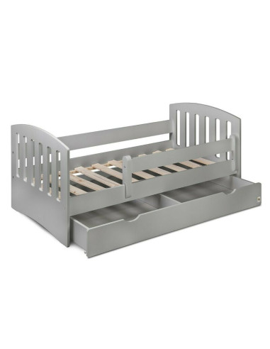 BN-YAPPYLUX+DRESSERCLASSIC_GREY,Pachet Patut junior cu sertar compartimentat YappyLux din lemn si Comoda de infasat YappyClassic