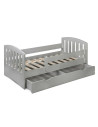 BN-YAPPYLUX+DRESSERCLASSIC_GREY,Pachet Patut junior cu sertar compartimentat YappyLux din lemn si Comoda de infasat YappyClassic