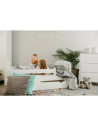 BN-YAPPYLUX+MINI_WHITE,Pachet Patut junior cu sertar compartimentat YappyLux din lemn si Comoda de infasat YappyMini din lemn, A