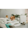 BN-YAPPYLUX+MINI_WHITE,Pachet Patut junior cu sertar compartimentat YappyLux din lemn si Comoda de infasat YappyMini din lemn, A