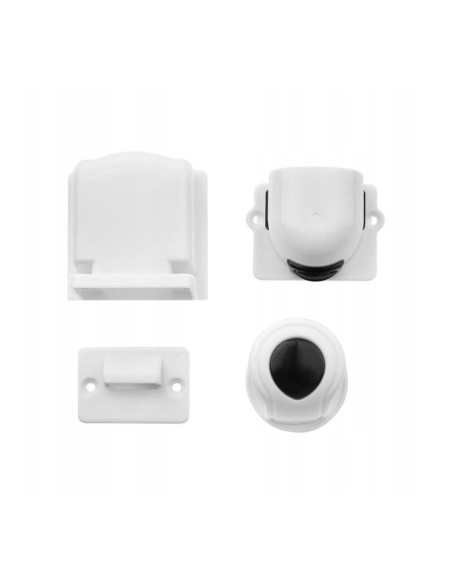 BN-BL008_set,Bocioland - Set 4 protectii magnetice pentru mobilier, Cu banda adeziva, Alb