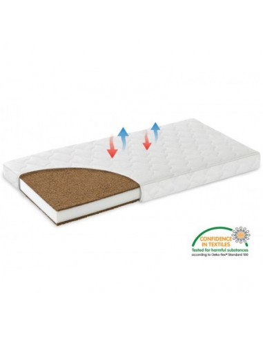 Patut Giraffe Santana din lemn masiv + Saltea Cocos