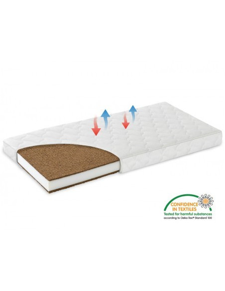 Patut Giraffe Santana din lemn masiv + Saltea Cocos