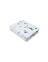 BN-6426972015219,Qmini - Cearceaf cu elastic pentru patut 140X70 cm, Din bumbac certificat Oeko Tex Standard 100, Fox and Rabbit
