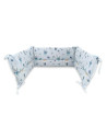 BN-6426972015295,Qmini - Aparatoare pentru patut 120x60 cm, Din bumbac certificat Oeko Tex Standard 100, 180x30 cm, Cu panglici,