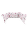 BN-6426972015301,Qmini - Aparatoare pentru patut 120x60 cm, Din bumbac certificat Oeko Tex Standard 100, 180x30 cm, Cu panglici,