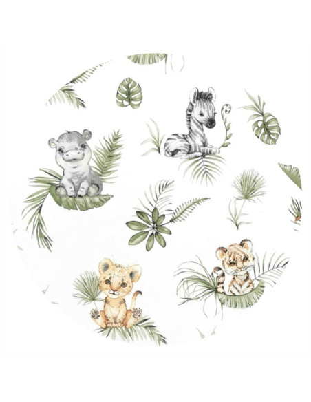 BN-6426972015400,Qmini - Lenjerie patut 3 piese, Cu protectie laterala, Din bumbac certificat Oeko Tex Standard 100, Pentru patu