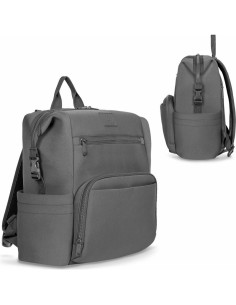 BN-LO-CUBE_GREY,Lionelo - Rucsac impermeabil pentru mamici Cube, Cu 12 compartimente si salteluta de schimbat, Cu prindere unive 2