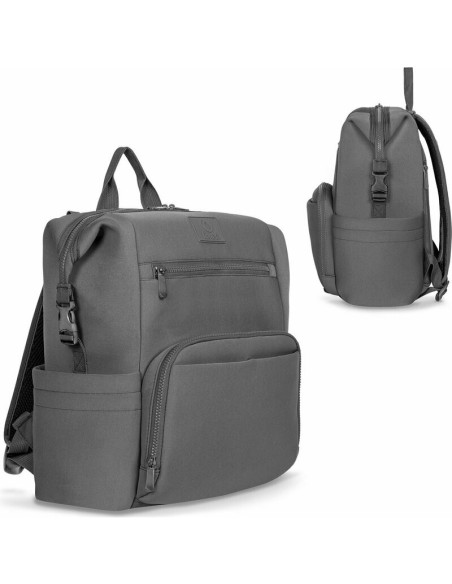 BN-LO-CUBE_GREY,Lionelo - Rucsac impermeabil pentru mamici Cube, Cu 12 compartimente si salteluta de schimbat, Cu prindere unive