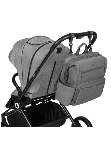 BN-LO-CUBE_GREY,Lionelo - Rucsac impermeabil pentru mamici Cube, Cu 12 compartimente si salteluta de schimbat, Cu prindere unive