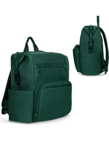 BN-LO-CUBE_GREEN,Lionelo - Rucsac impermeabil pentru mamici Cube, Cu 12 compartimente si salteluta de schimbat, Cu prindere univ